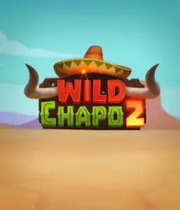 Experience the colorful Mexican desert with Wild Chapo 2 slot by Relax Gaming, featuring a whimsical bull wearing a sombrero against a serene desert backdrop. This graphic portrays the fun and adventure of the game, ideal for fans of animated adventure slots, offering a delightful gaming experience.